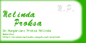 melinda proksa business card